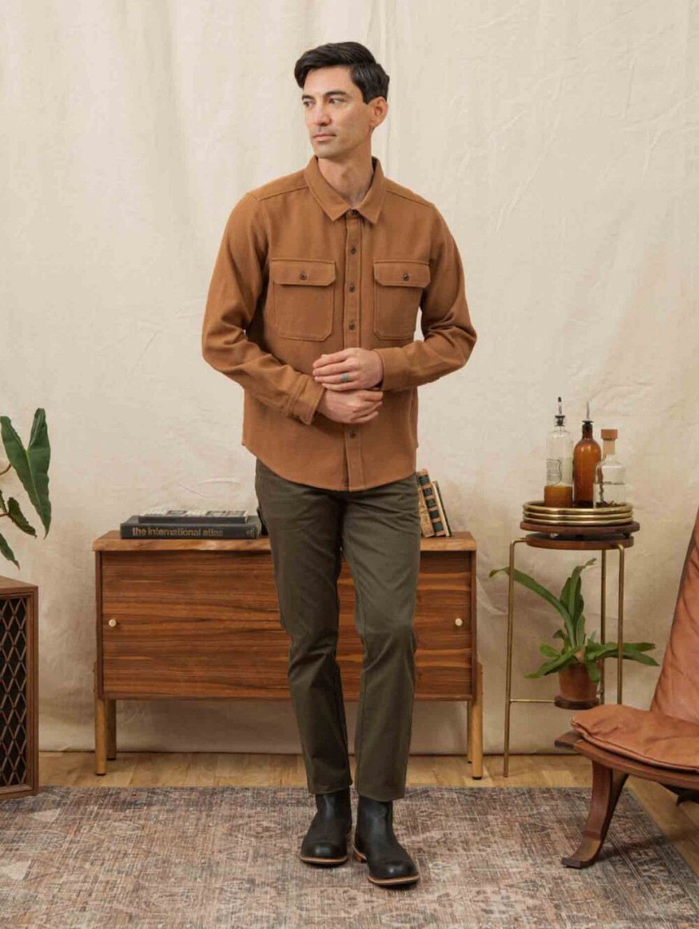 Men's Bridge & Burn Wool Jacket / Button Up Shirt
